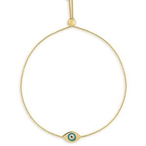 Saks Fifth Ave 14KYellowGold EvilEye Bolo Bracelet